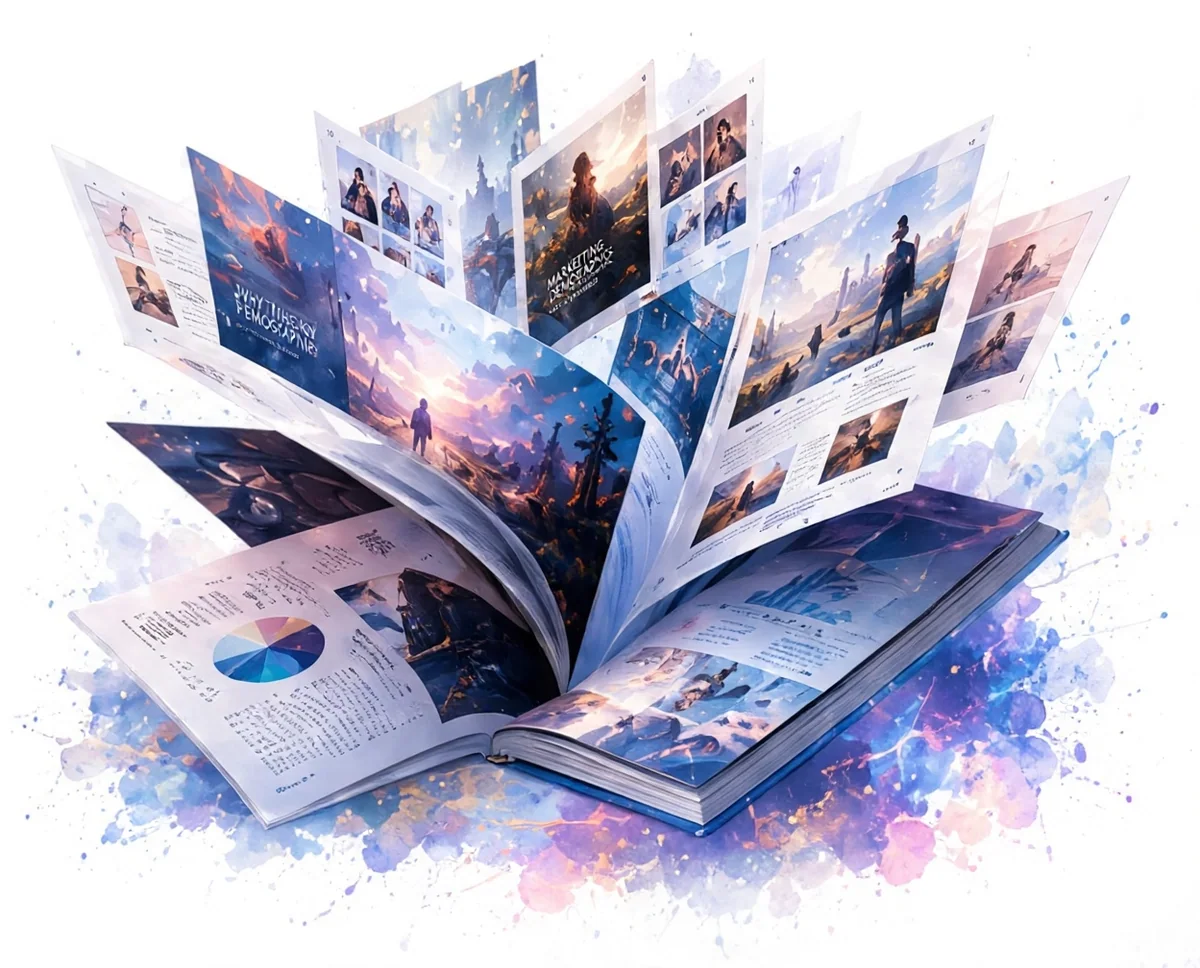 Film pitch deck package with story, market, team, and financing presentation materials