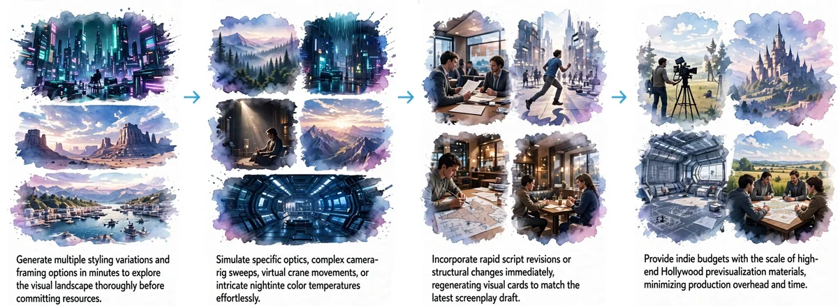 AI-enhanced film storyboarding for faster scene planning and previsualization