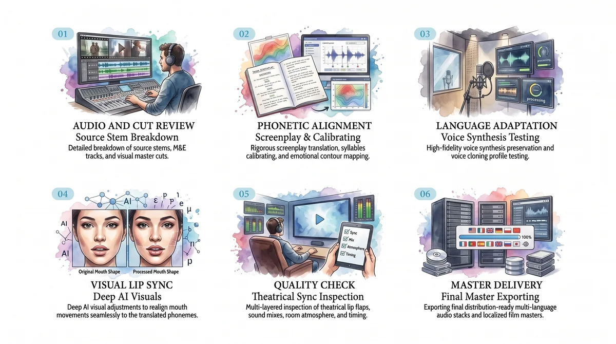 IndieHeart film translation, voice, dubbing, review, and lip-sync process